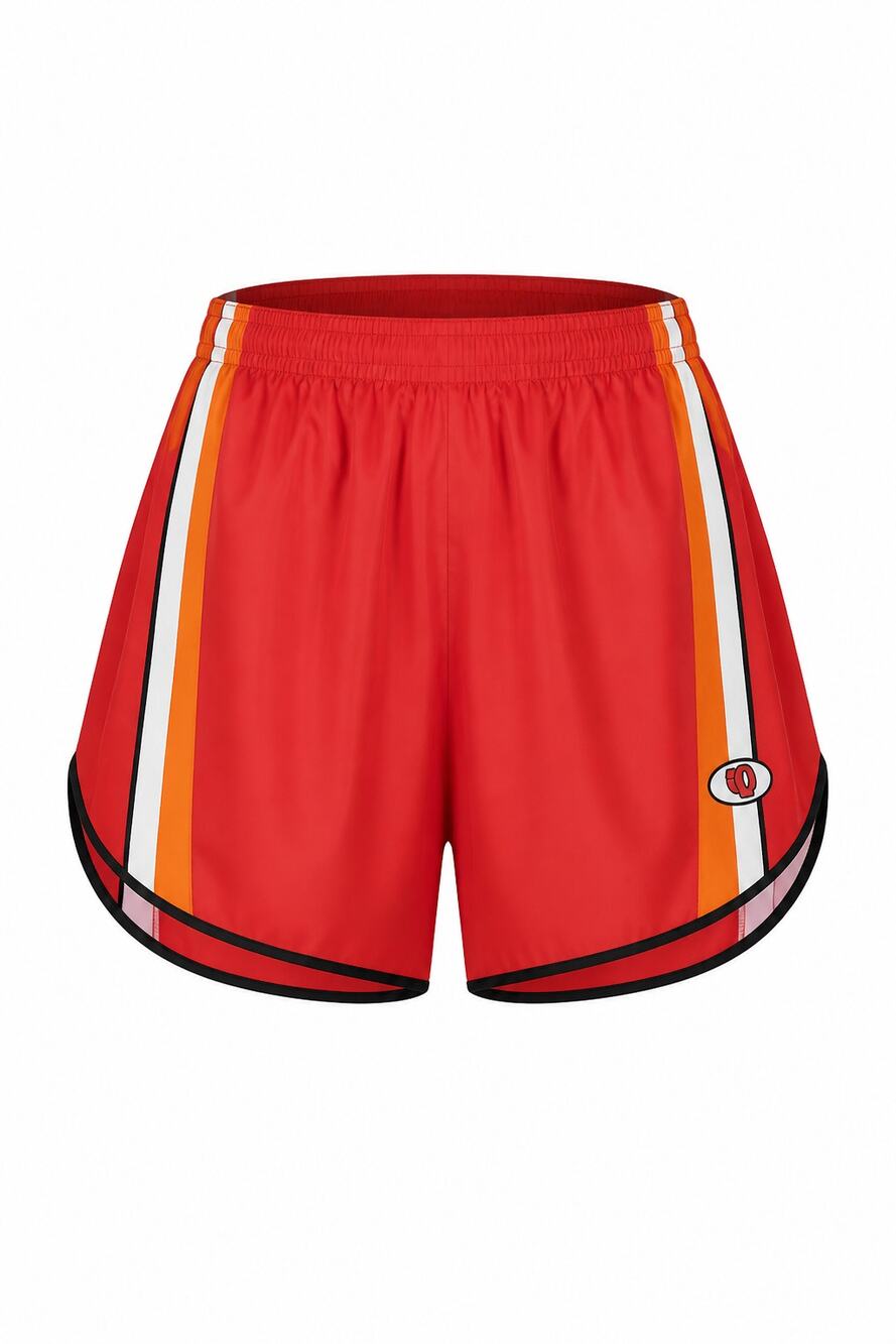 Pearl Izumi Technical Wear Running Shorts SZ M Red Orange Split Leg Athletic Gym